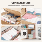 Large-capacity no-pump vacuum storage bag