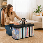 Heavy-Duty Clear Storage Bag for Clothes and Moving