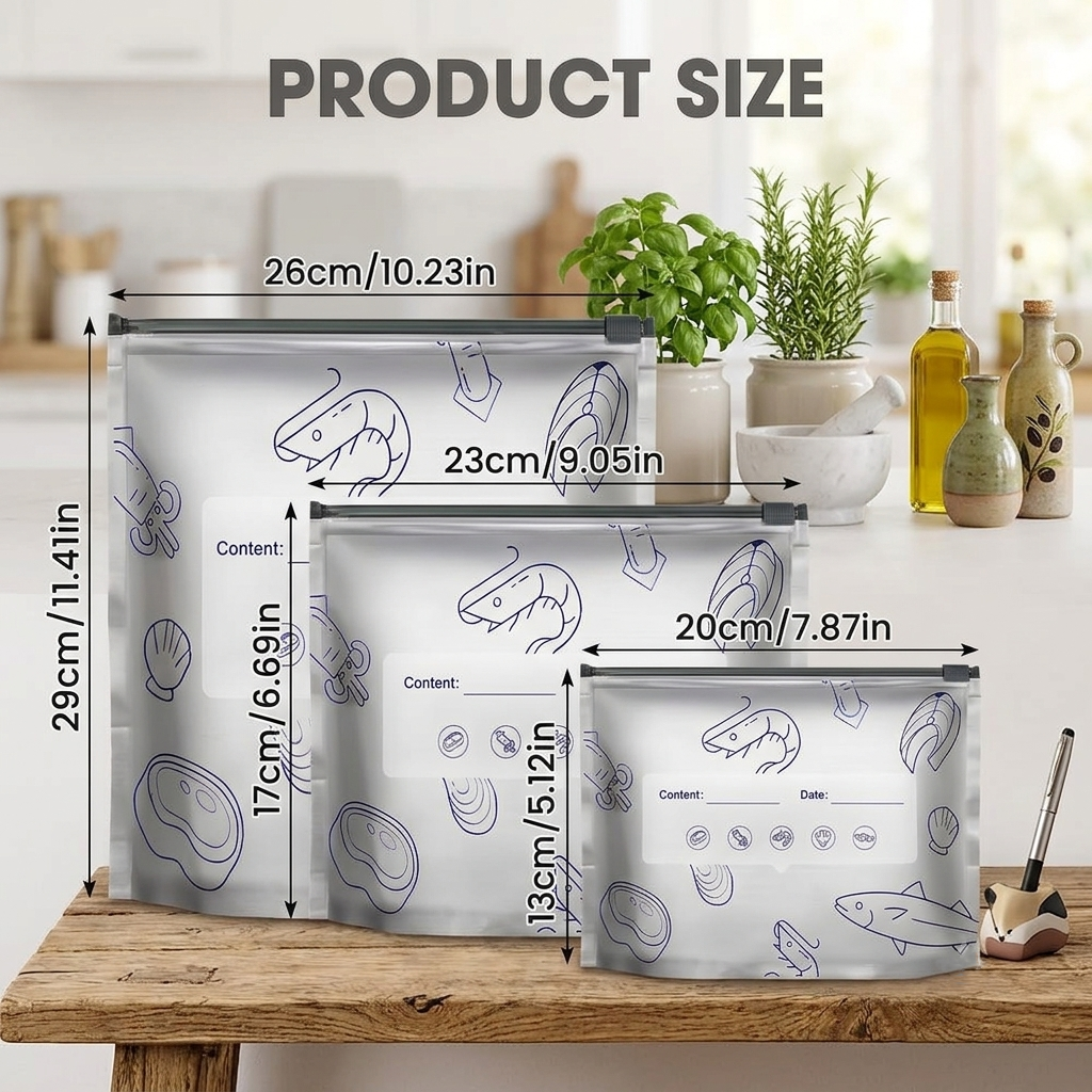 Reusable Foil Food Storage Bags - 30 PCS