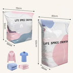Large-capacity no-pump vacuum storage bag