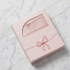 Blush Pink Ribbon Bow Satin Pillowcase & Gift Box Set