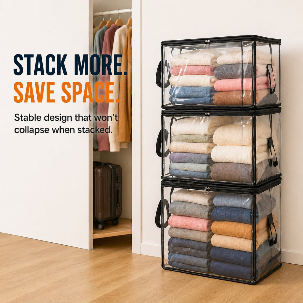 🎁💞LAST DAY 75% OFF ✨📦Large Heavy-Duty Thick Plastic Clear Storage