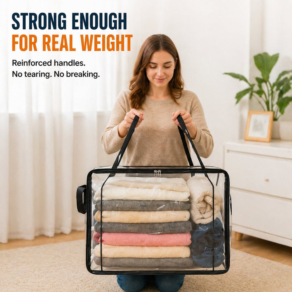 🎁💞LAST DAY 75% OFF ✨📦Large Heavy-Duty Thick Plastic Clear Storage