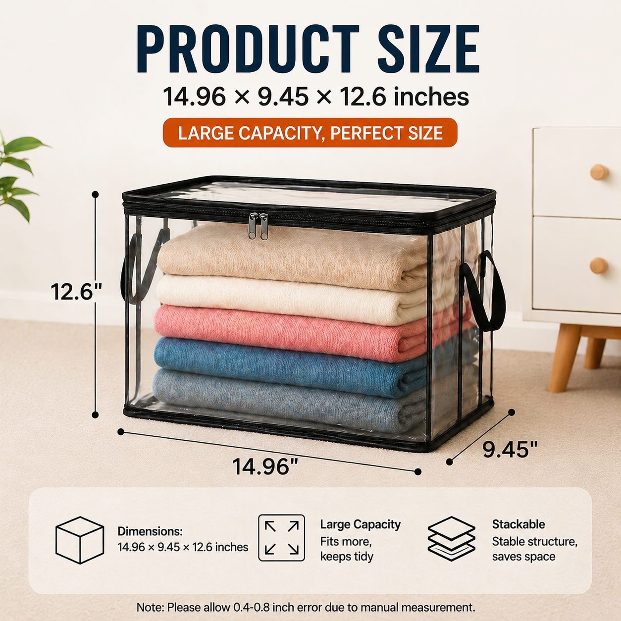 🎁💞LAST DAY 75% OFF ✨📦Large Heavy-Duty Thick Plastic Clear Storage