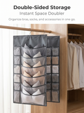 Double-Sided Hanging Lingerie Storage Organizer