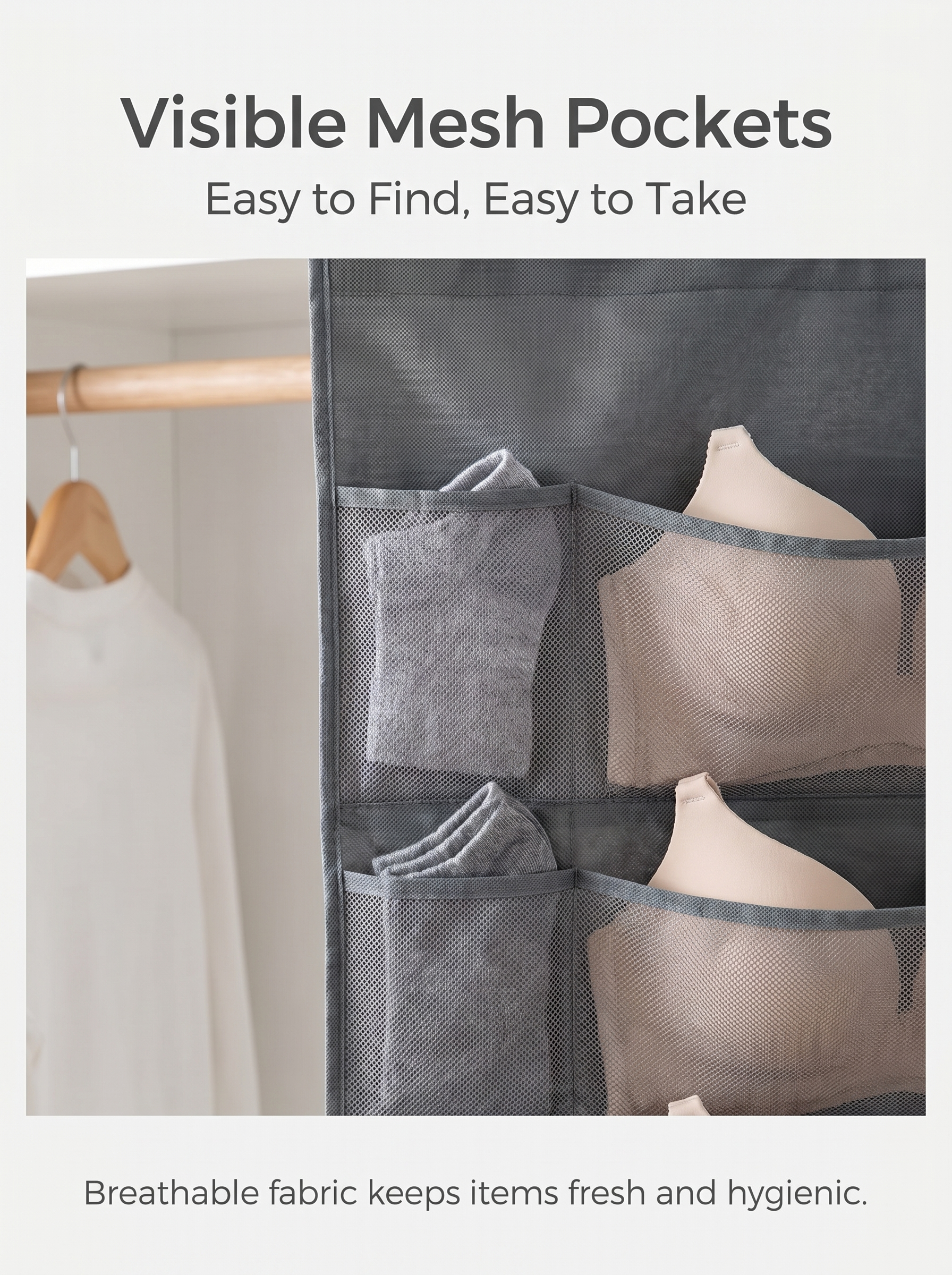 Double-Sided Hanging Lingerie Storage Organizer