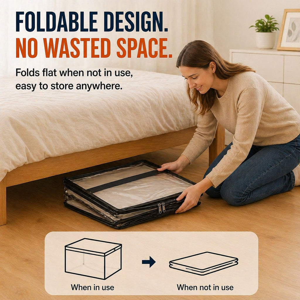 🎁💞LAST DAY 75% OFF ✨📦Large Heavy-Duty Thick Plastic Clear Storage