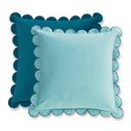 2pc Scalloped Velvet Cushion Cover